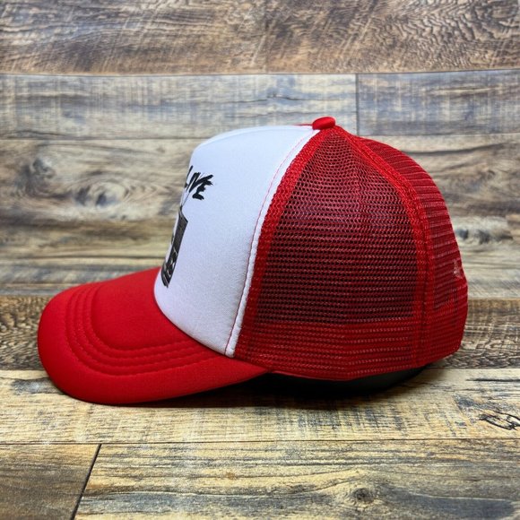 They Live John Carpenter Consume Mens Trucker Hat Red Snapback Horror Ball Cap - Picture 4 of 8